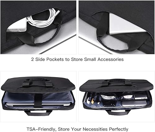 Miniatura 6 de Maletín resistente al agua con asas para computadora portátil de 11.6"-12.9" para mujer portafolio para Acer R 11 11.6 Chromebook, ASUS Chromebook