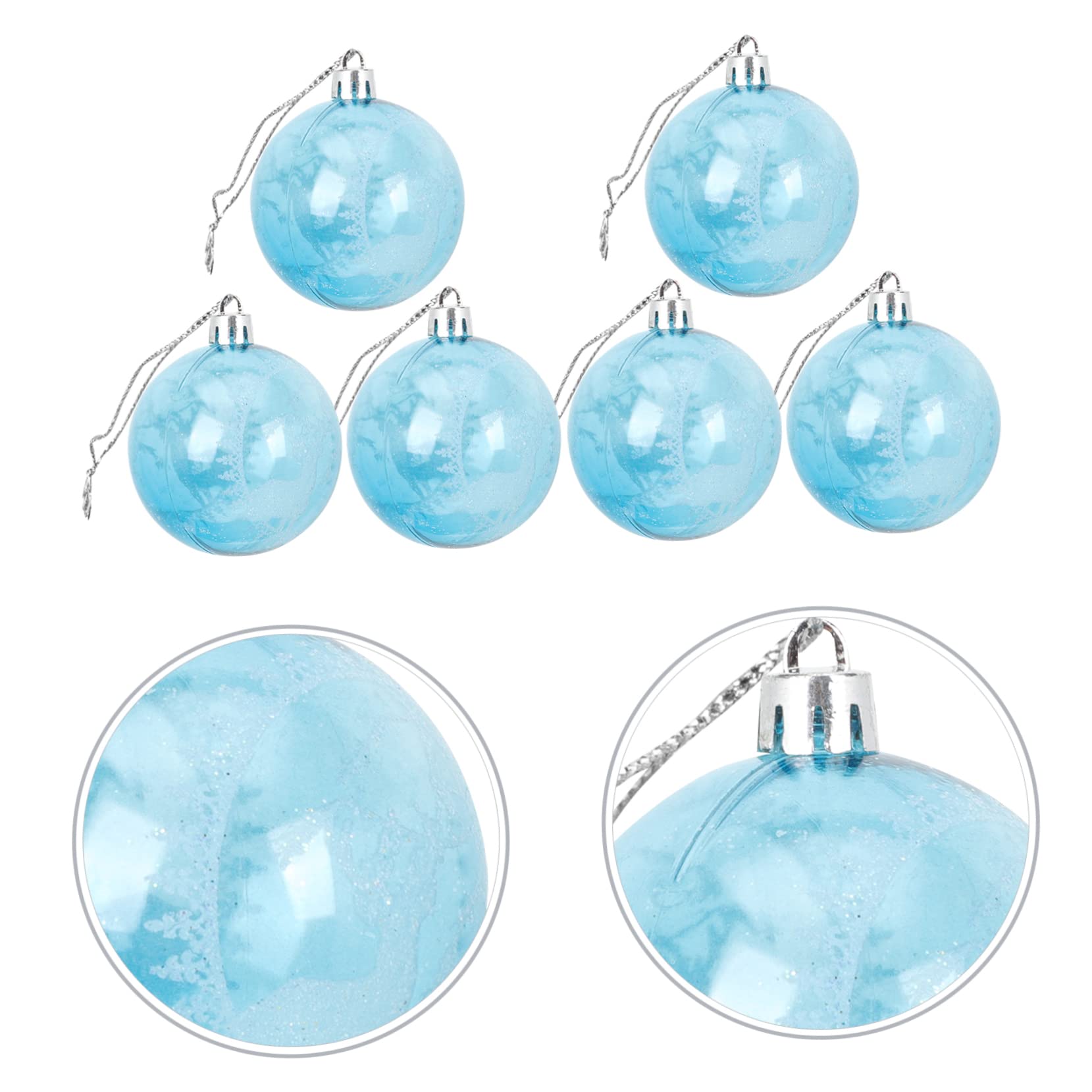 ABOOFAN 24piezas Adornos Colgantes De Navidad Bolas Decorativas Pintadas para Árbol Decoraciones Festivas para Bodas y Fiestas y Resistente