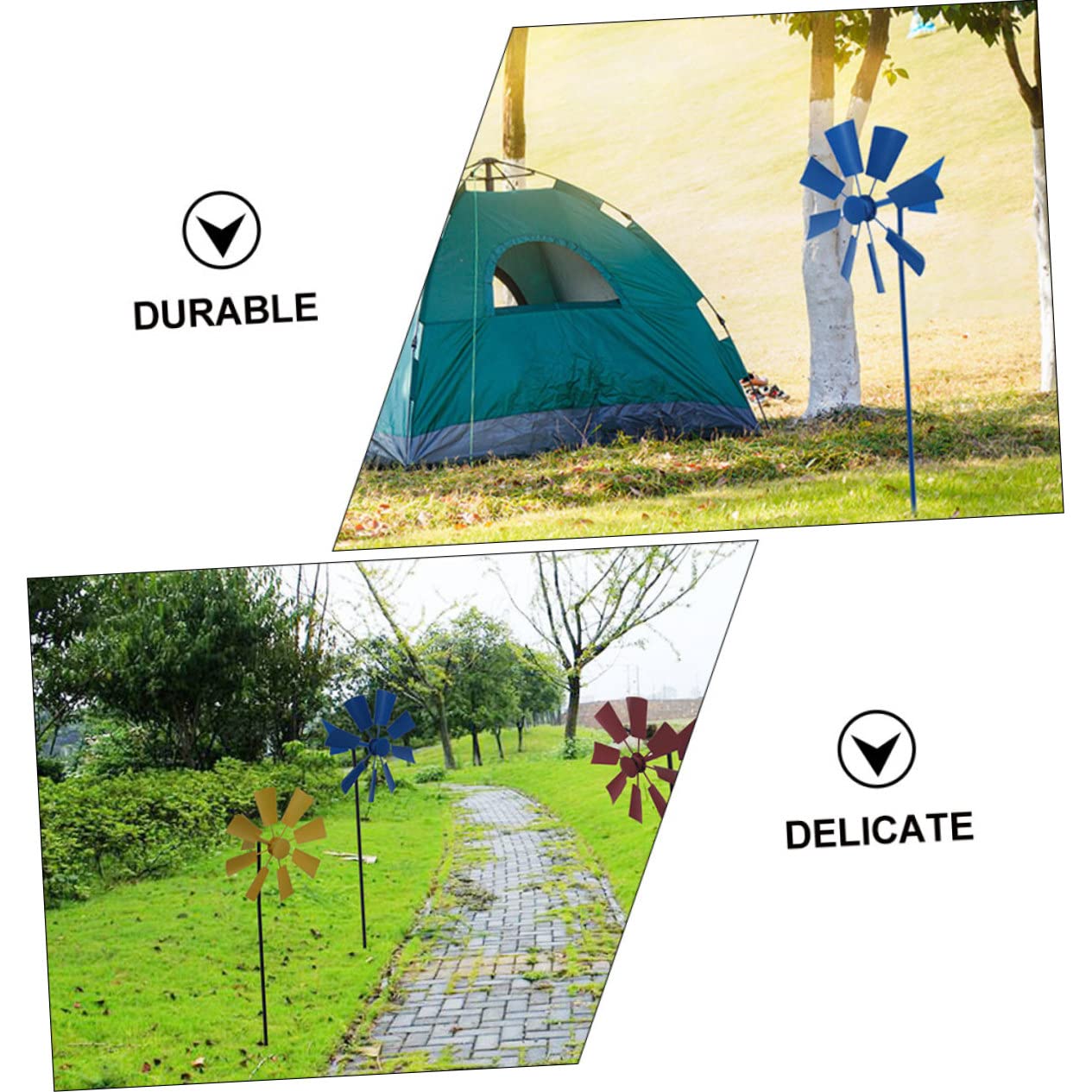 TOYANDONA 3stücke Metall Windmühle Gartenrotation Windspinner Für Außenbereich Landschaftsbau Rasendekoration Mit Flexiblen Und Haltbaren Materialien