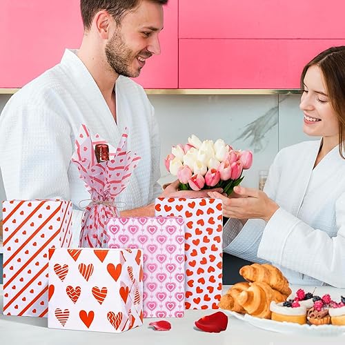 Miniatura 3 de 20 hojas de papel de regalo de corazón, papel de copia a prueba de humedad para proyectos de ropa y manualidades