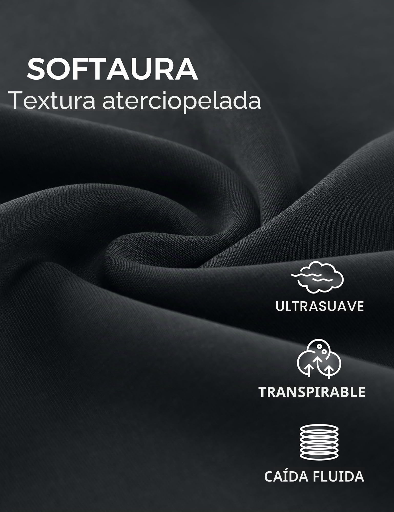 CRZ YOGA SoftAura Pantalón Sudadera Recto 71/76/81cm | Casual, Textura Aterciopelada, Modal, Bolsillos, para Mujer