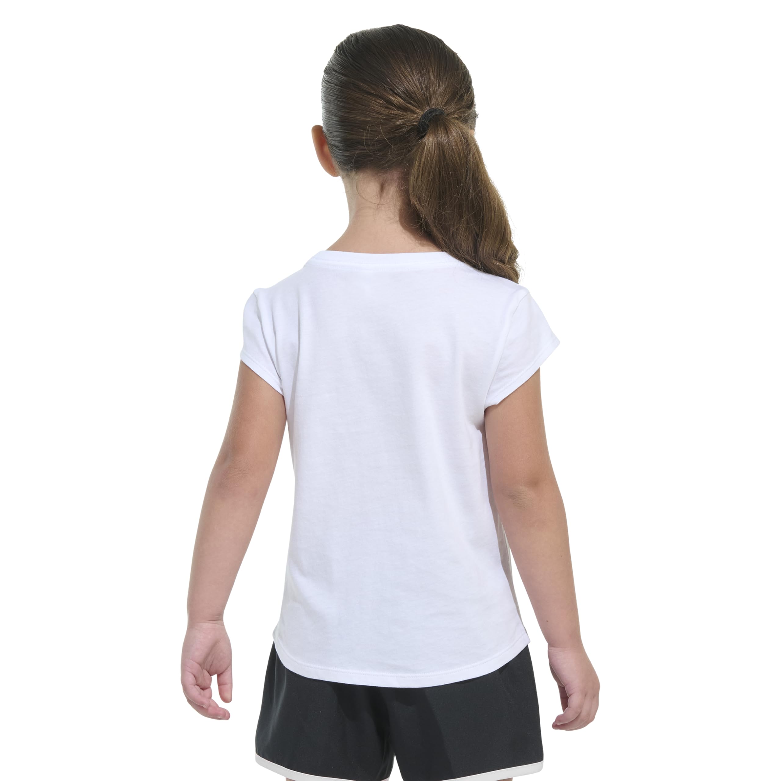adidas cap Sleeve Graphic Tee Shirt Maglietta Maniche ad Ali Bambine e Ragazze (Pacco da 1)