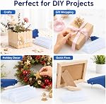 MAQIHAN Mini Hot Glue Sticks - 50PCS Clear Glue Gun Sticks,Clear Crystal Stick for Foam,Glass,Fabric,Wood,Paper,Metal,Plastic,4" Long x 0.27" Diameter,Compatible with Most All-Purpose for Crafting
