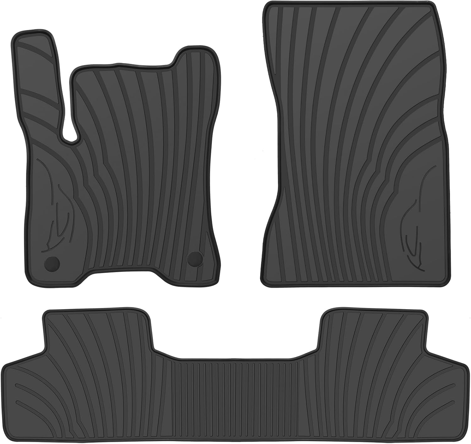 Car Floor Mats Custom Fit for Mercedez Benz GLB 250 200 35 AMG 2020-2025 Black Rubber All Weather Protection Auto Floor Liners Heavy Duty Odorless