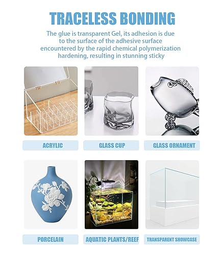 Miniatura 6 de Super pegamento transparente ultra fuerte, tubos de 0.11 onzas, adhesivo instantáneo perfecto para cerámica, madera, metal, goma, plástico, vidrio,