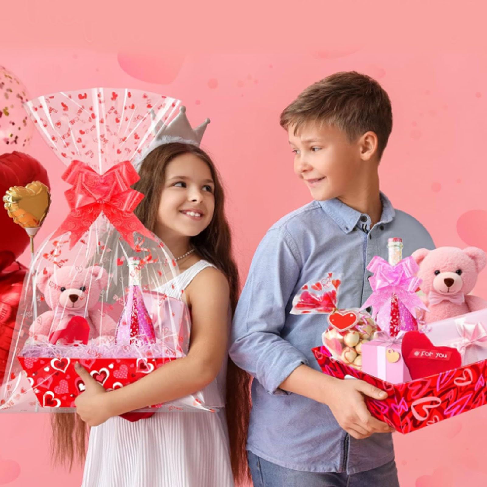 100 bolsas de plástico transparente para regalos, bolsas de transparentes grandes multiusos, bolsas de cesta transparentes, bolsas de dulces, bolsas de galletas transparentes para