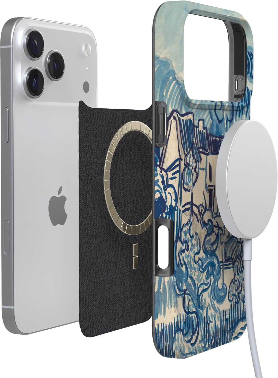 Casely iPhone 17 Pro Max Case | Van Gogh | Landscape with Houses | Compatible with MagSafe | Classic Ultra Slim Design