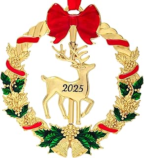 Sponsored Ad - Christmas Ornament 2025 for Christmas Tree Decorations,2025 Christmas Wreath Ornament with Christmas Deer f...