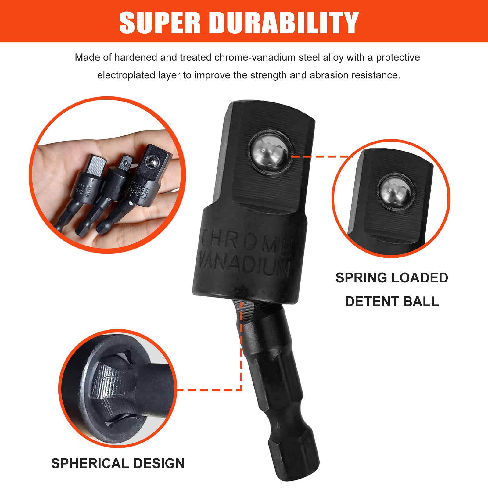 Snapklik.com : Power Drill Sockets Adapter, 360 Degree Rotatable ...