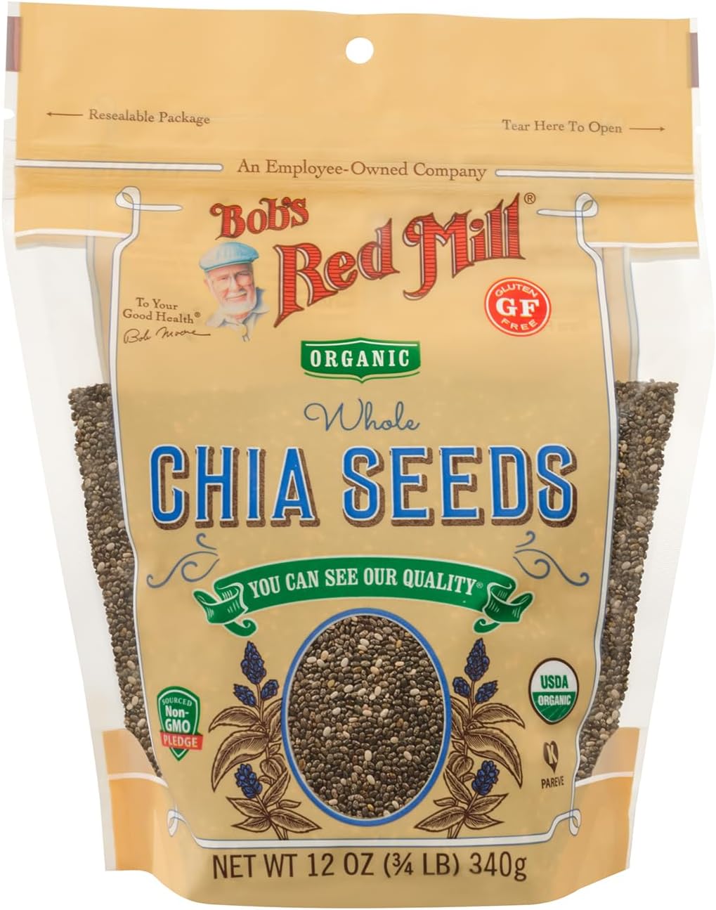 Bob's Red Mill Organic Chia Seeds, 12 Ounce