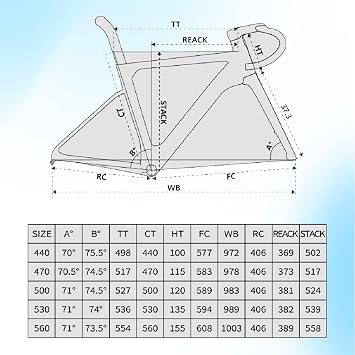 700C Road Bike Frameset 44cm/47cm/50cm/53cm/56cm Carbon Fiber Rim/Disc Brake Frame QR/Thru Axle Frame Internal Routing Max 28C Tire(Disc brake,44cm)
