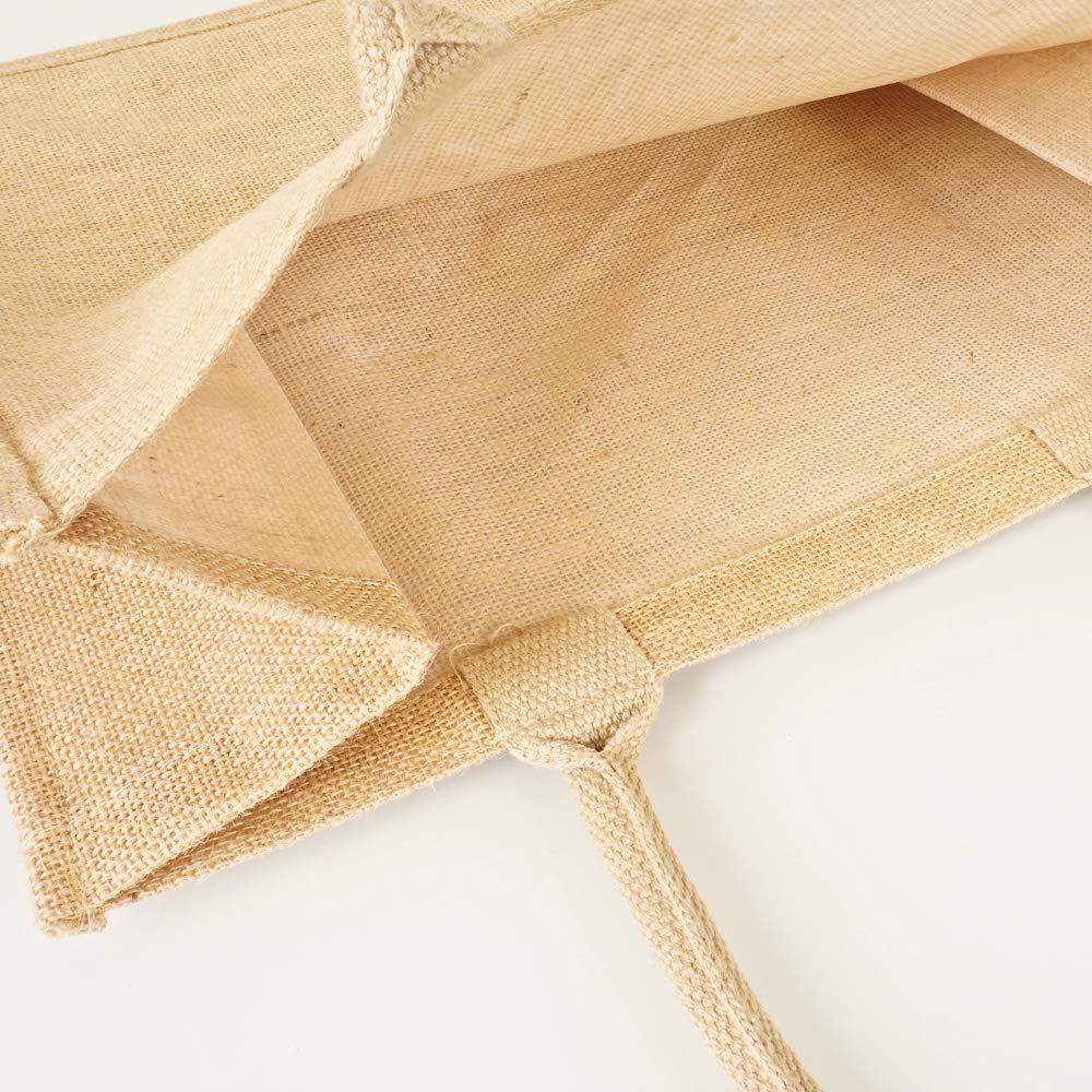 Jute statt Plastik Original | Jutetasche medium Jutebeutel Einkaufstasche Handtasche | Fair & Nachhaltig | Shopping | JB1415M | 10er-Set