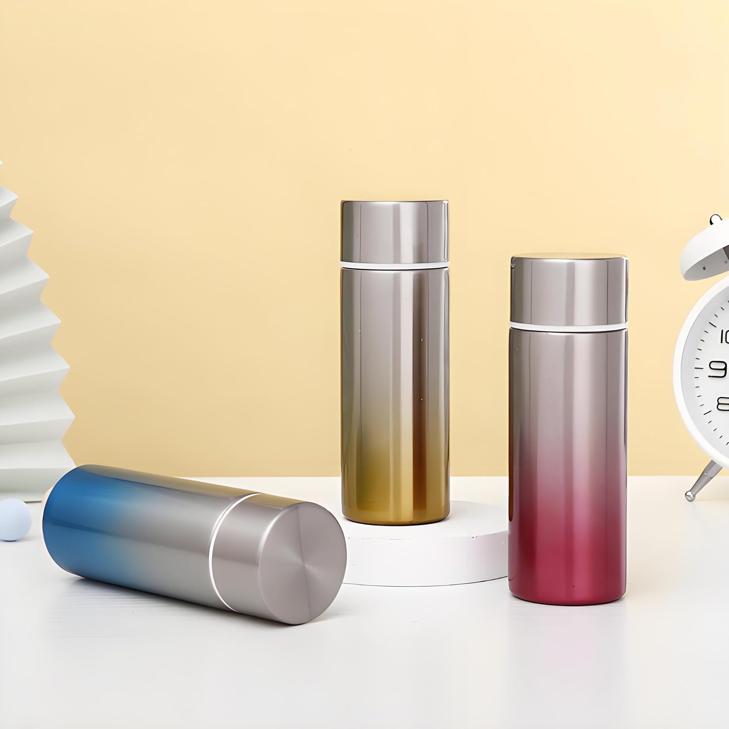 3 Pack Mini Stainless Steel Water Bottle, 4 Oz