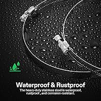 Vista 3 de VIVOSUN Abrazaderas de conducto de aire de acero inoxidable, abrazaderas de manguera ajustables de 4/6/8/12 pulgadas con accionamiento helicoidal
