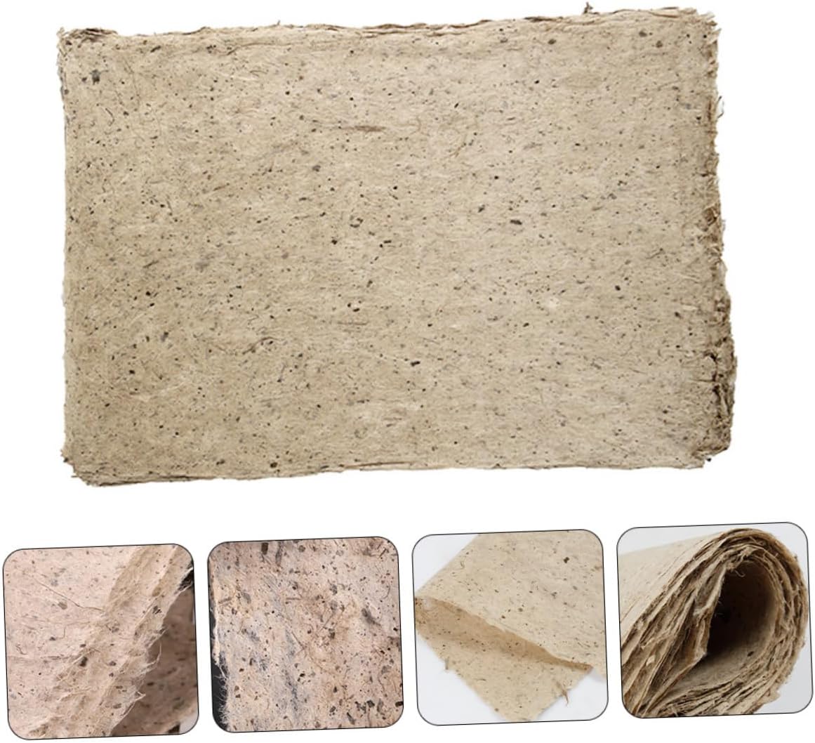 VILLCASE 100% Natural Homemade Paper 50 Sheets Traditional Drawing Paper for Artists