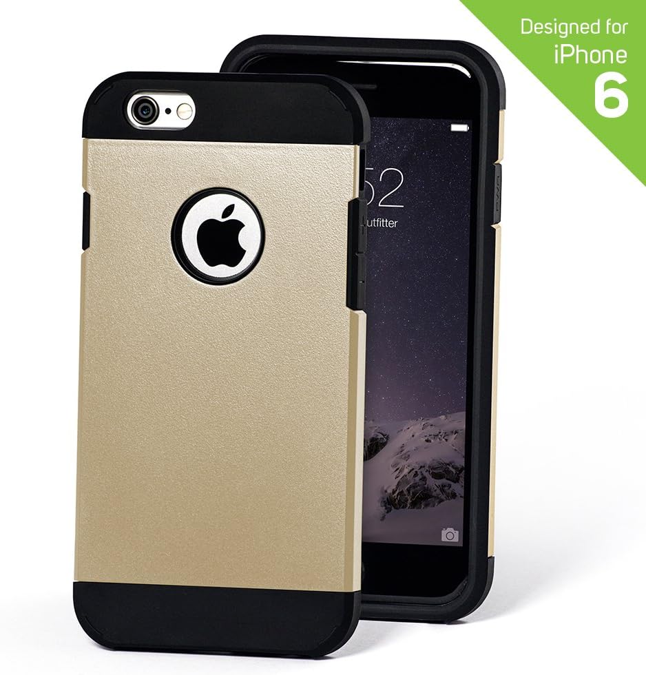 Case for Apple iPhone 6 by Wearable Outfitter, [Armor Series Case], Fits iPhone 6 (4.7) (2014 Model) - (30 Day (Gold)