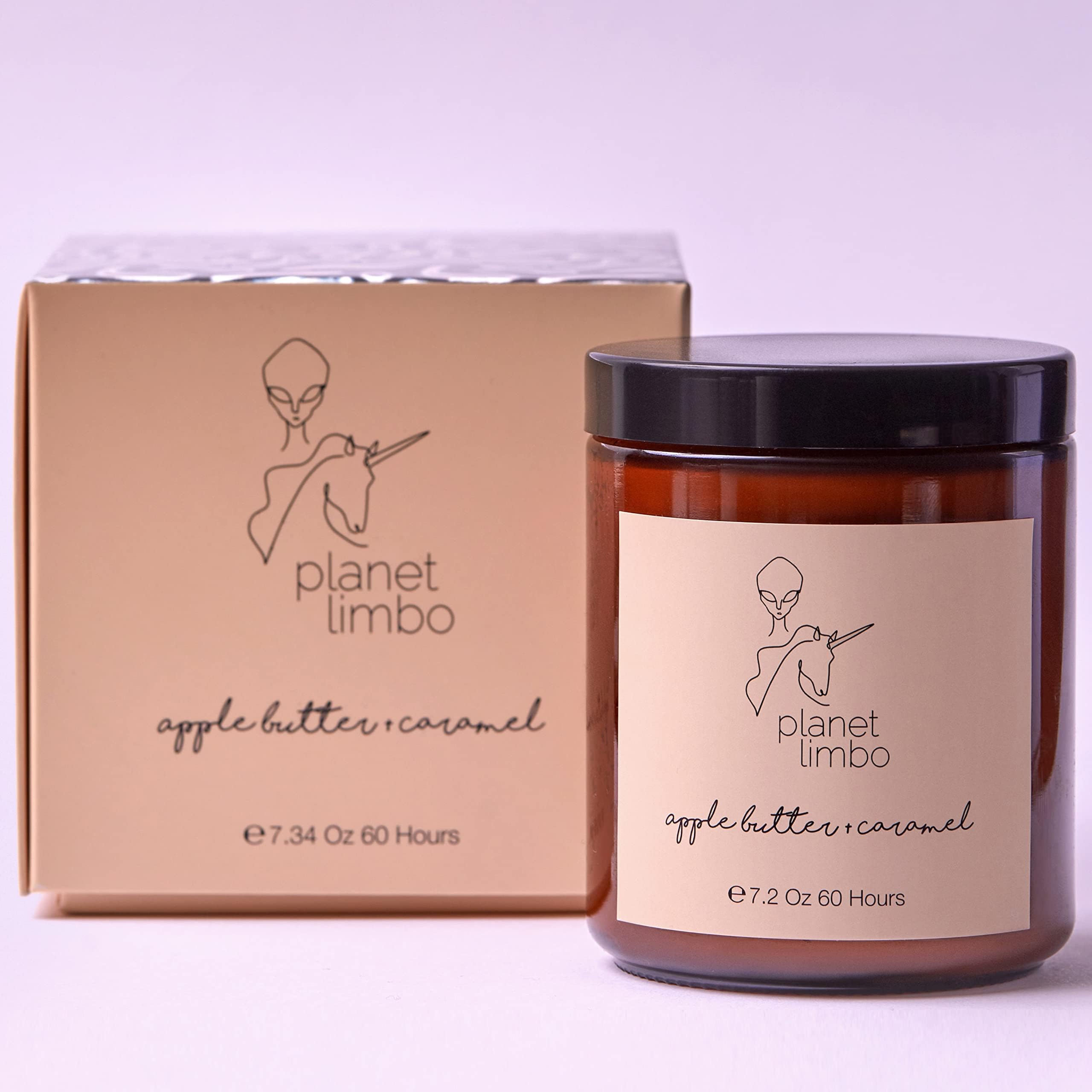 ‘Apple Butter & Caramel’ Scented Soy Candle | Natural Soy Wax & Oils | Spring/Summer Cozy Home Fragrance | Sweet Gourmand Scent | Aesthetic Gift Set