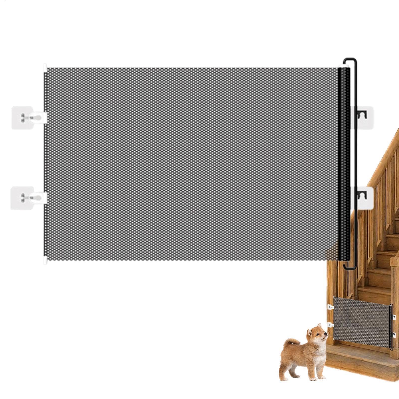 Stair Gates Retractable Pet Gate, No Drill Safety Barrier for Doorway