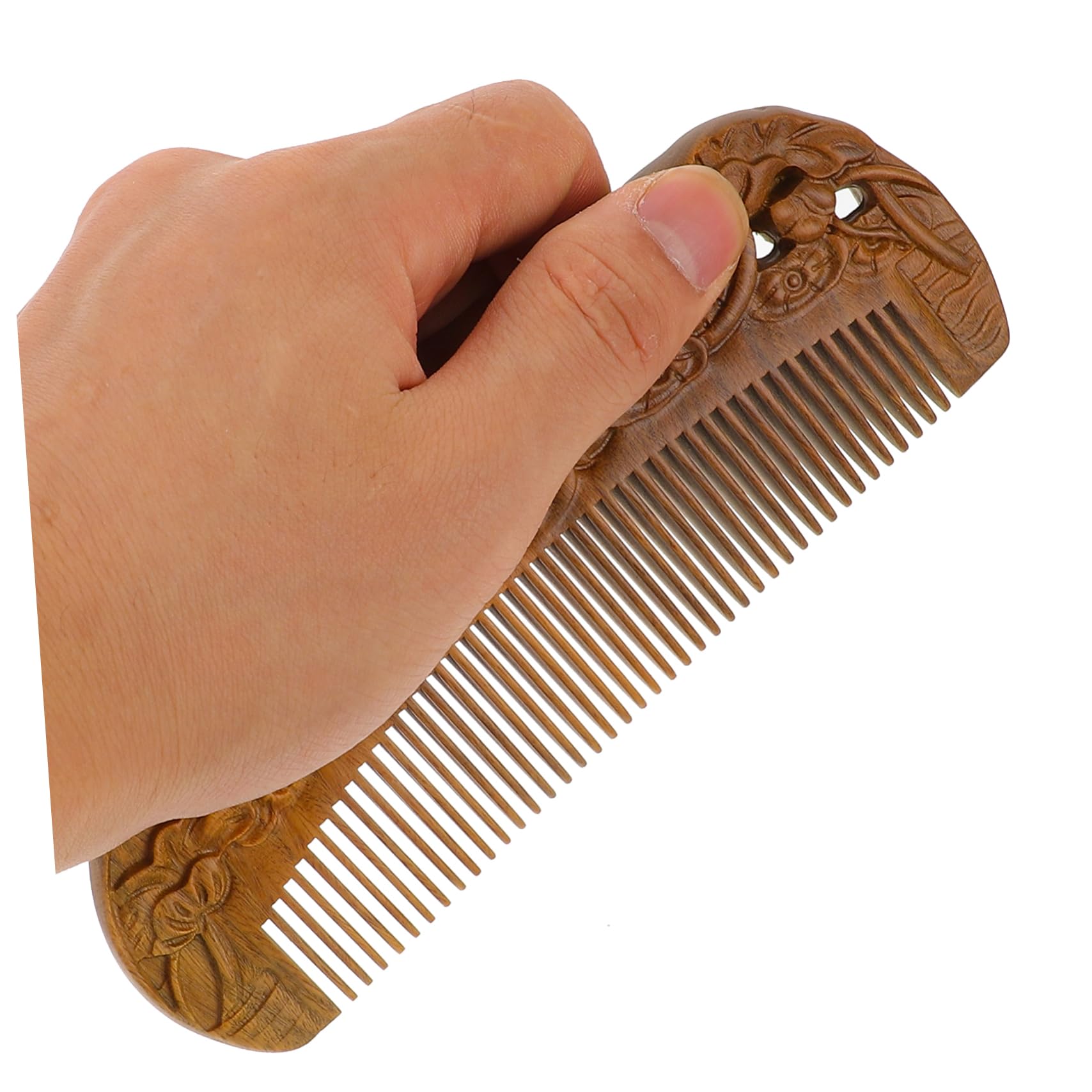 Didiseaon 3 Peines Decorativos Y Elegantes De Madera Natural Sin Enganches Sin Estática Sin Frizz Para Cabello Y Grueso.