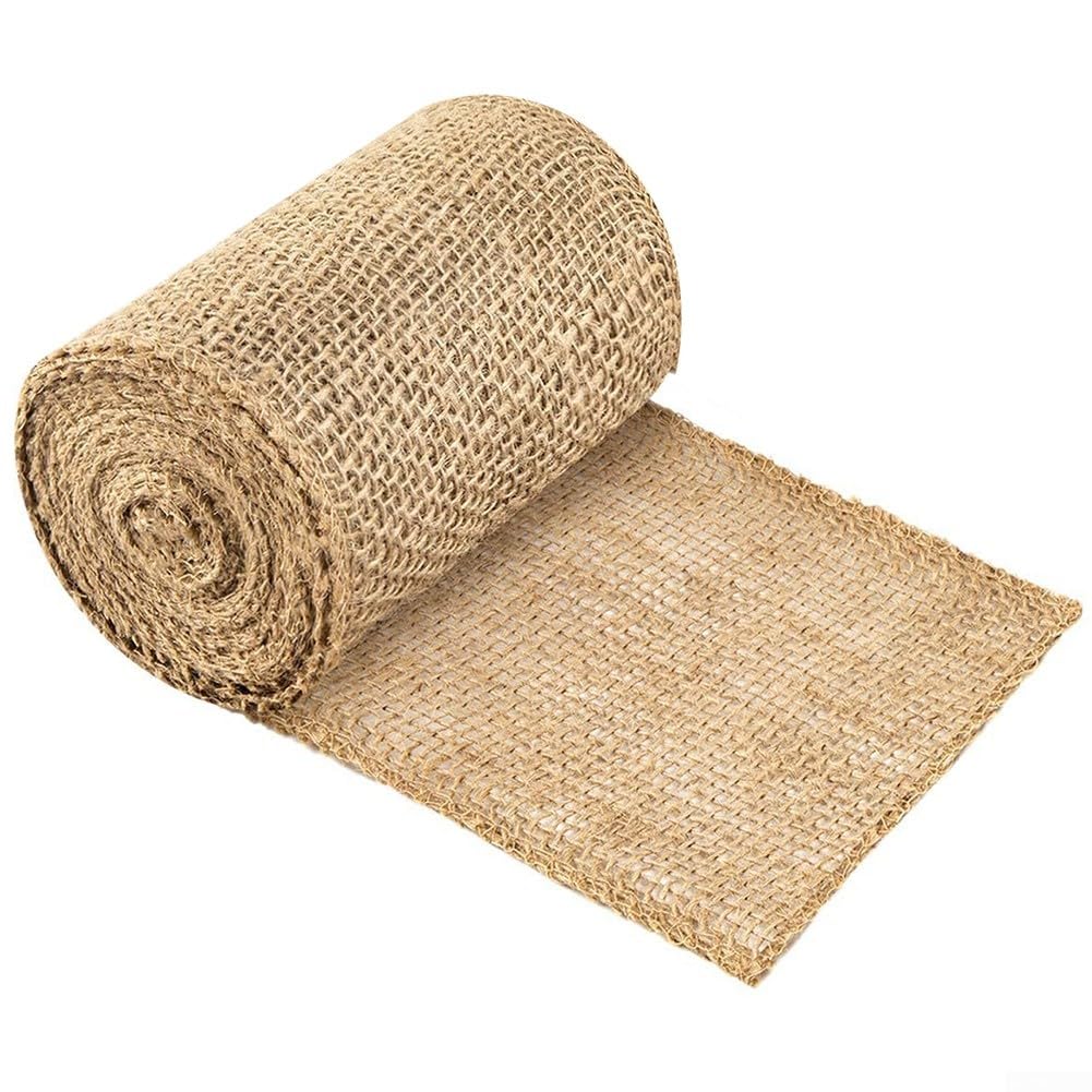 Outdoor Tree Protector Wrap – Natural Burlap Material, Shields Trunks from Frost, Pests & Sun Exposure in Gardens(width 20cm*5 meters long)