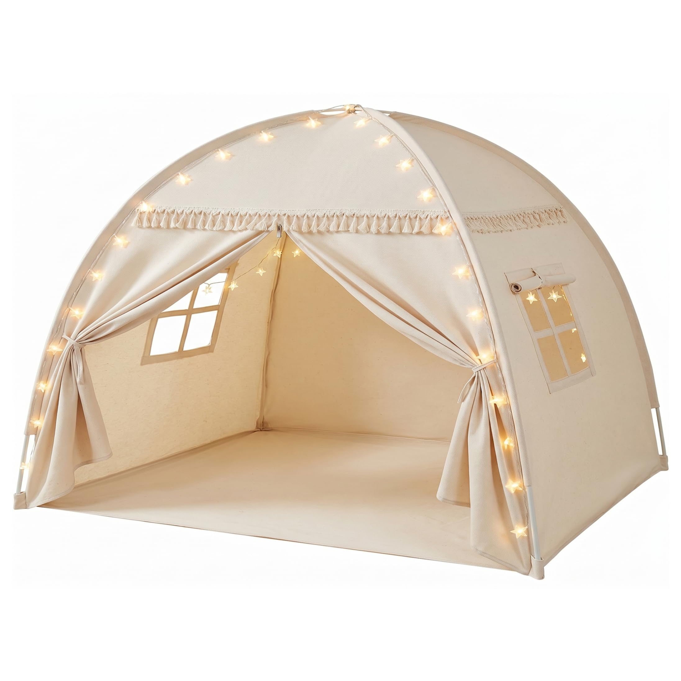 Espace privé pour enfants en tente de jeu intérieure, cabane avec rideau et installation facile
