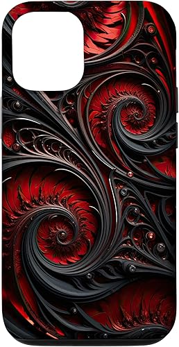 iPhone 1212 Pro Alien Style Pattern Biomechanical Mechanical Spiral Swirl Case