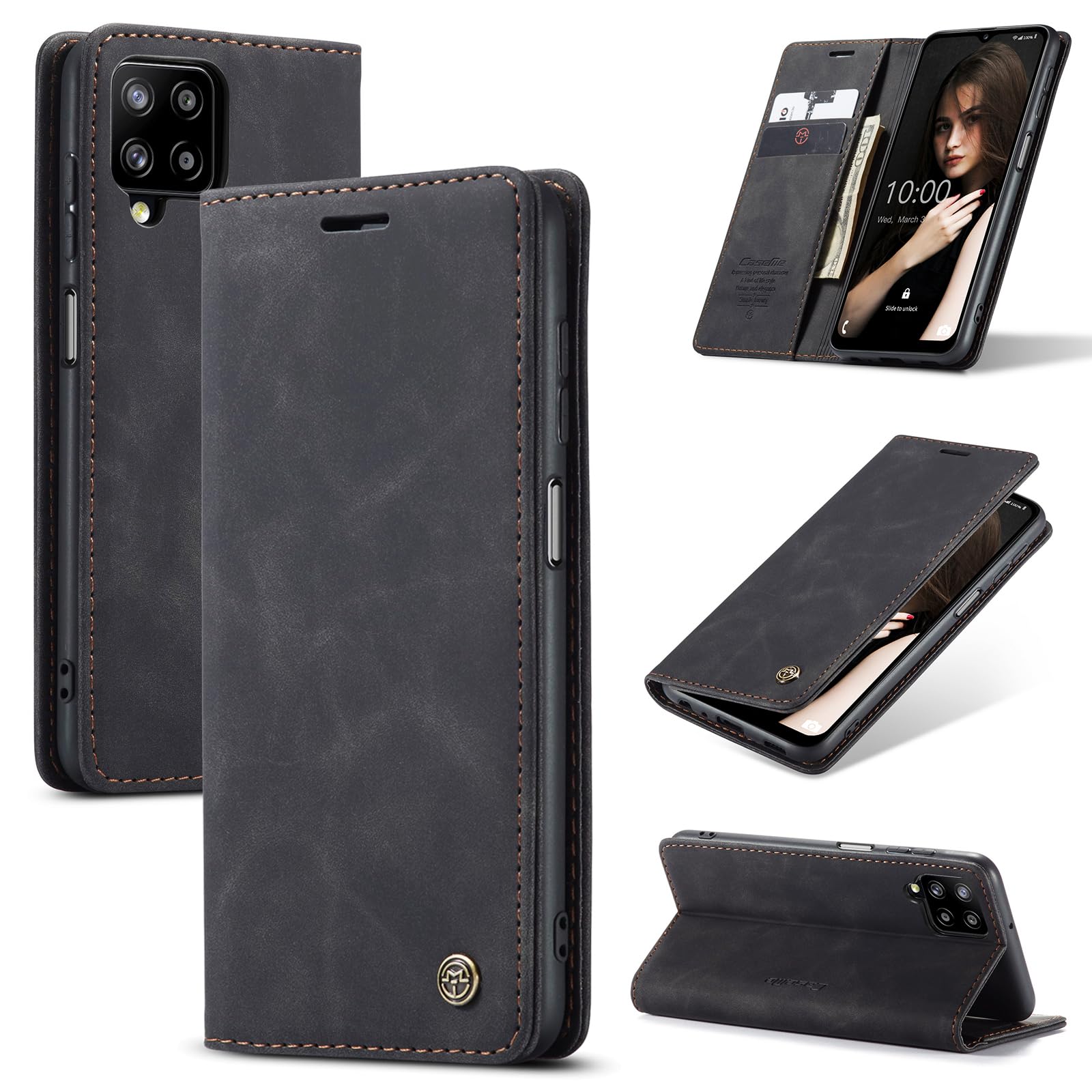owlhold Handyhülle für iPhone klapphülle Premium hülle Weiches Vintage-Nubukleder Lederhülle