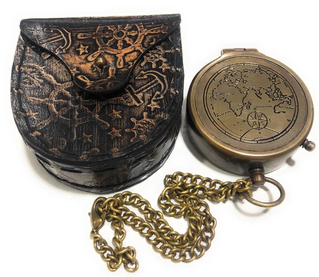 Personalized Compass, Brass Engraved Compass Precisely Calibrated Maritime Gift/Couples/Keepsake/Christmas/Anniversary/Couples Gift for Him & Her