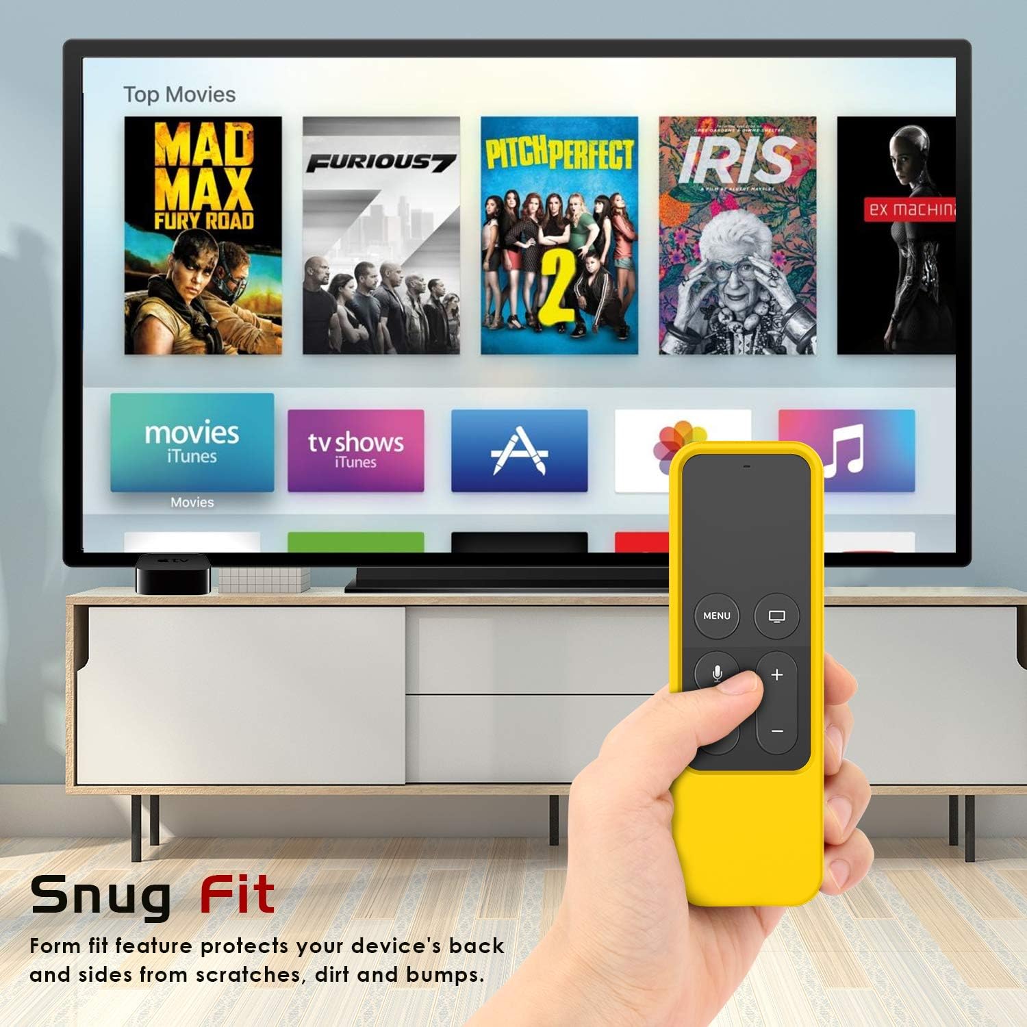 Limited TiMOVO Protective Case Compatible for Apple TV 4K/4th Gen Remote, Anti Slip & Shock Proof Skin, Lightweight Soft Silicone Cover Fit Apple TV 4K Siri Remote Controller - Yellow Limited TiMOVO Protective Case Compatible for Apple TV 4K/4th Gen Remote, Anti Slip & Shock Proof Skin, Lightweight Soft Silicone Cover Fit Apple TV 4K Siri Remote Controller - Yellow