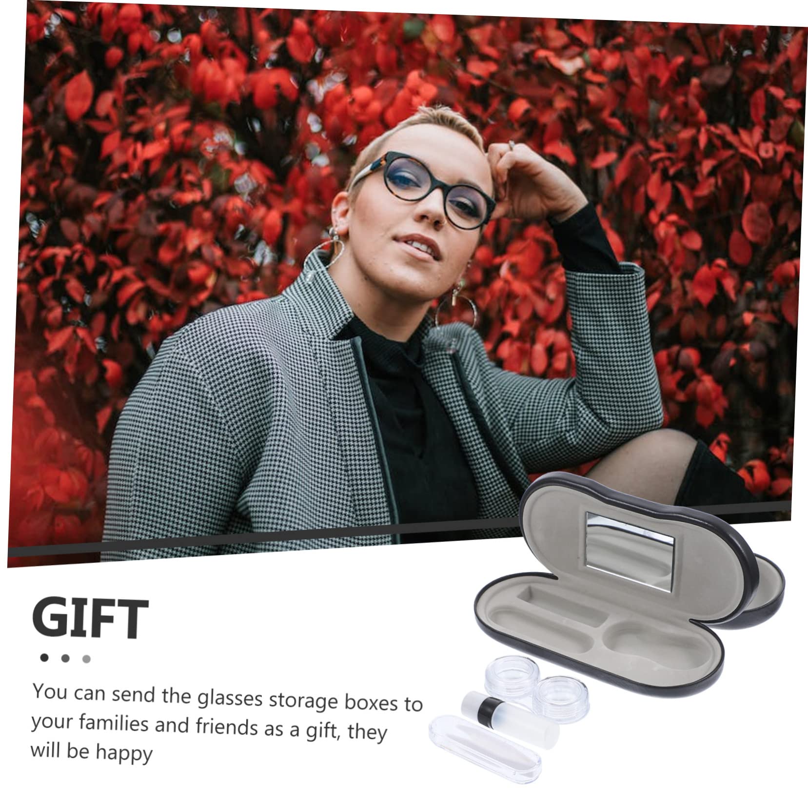 Anneome Caja para Gafas Estuche para Lentes De Contacto Soporte Portátil y Práctico