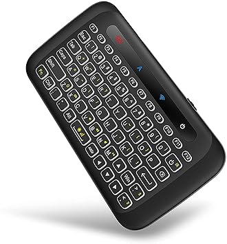 Etzin H20 Mini Wireless Handheld Keyboard Remote with Touchpad Mouse Combo Backlit 2.4Ghz Rechargable Work with USB Receiver for Computer,Android Tv Box,HTPC,IPTV,PC,Windows,O/S etc