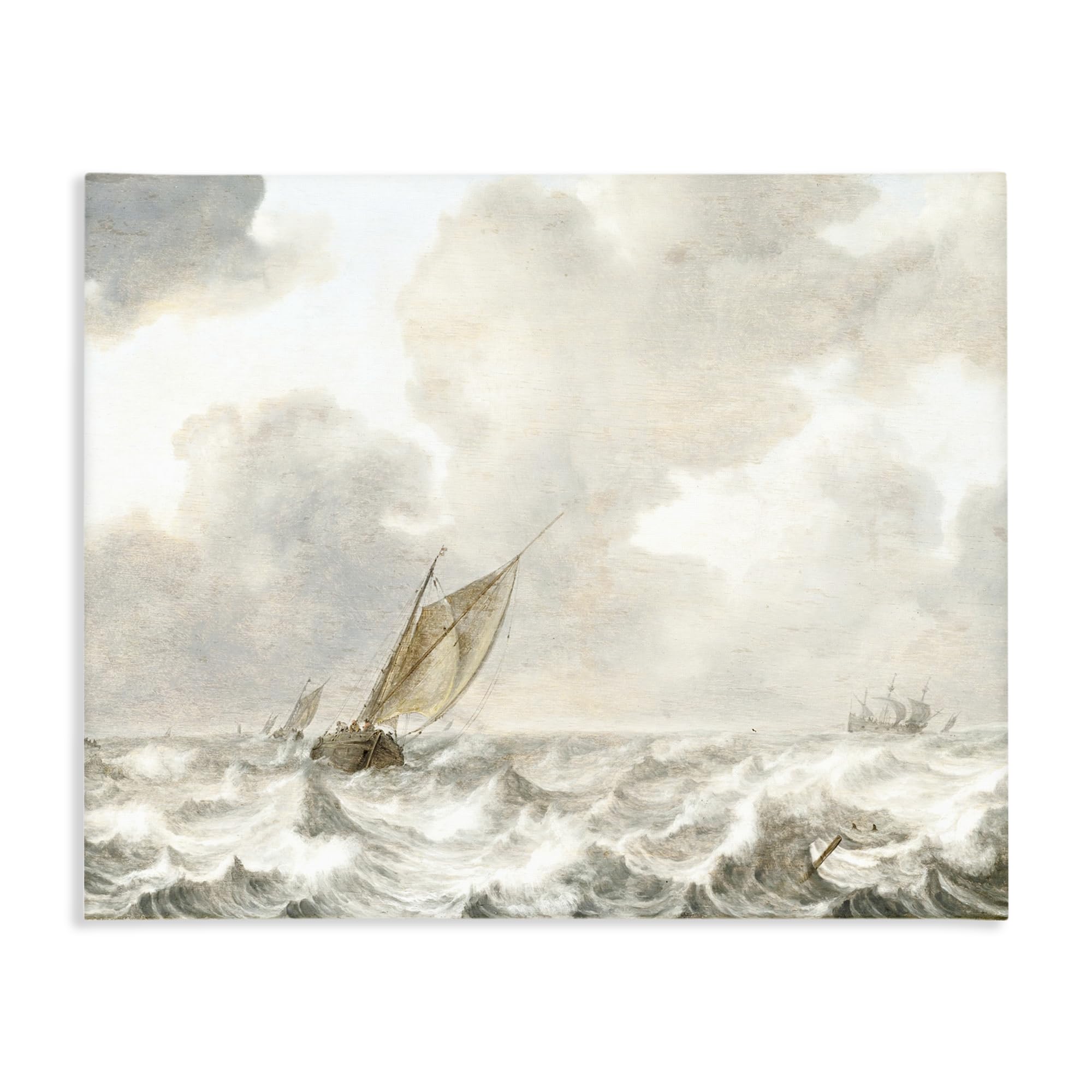Stupell Industries Unframed Vintage Stormy Seas Nautical, 16 X 20 Inch Canvas Wall Art