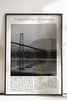 Postifull Vancouver - Kanada, Şehir Temalı Poster, Çerçevesiz Duvar Posteri, No:30046;33 X 48 Renkli - 46