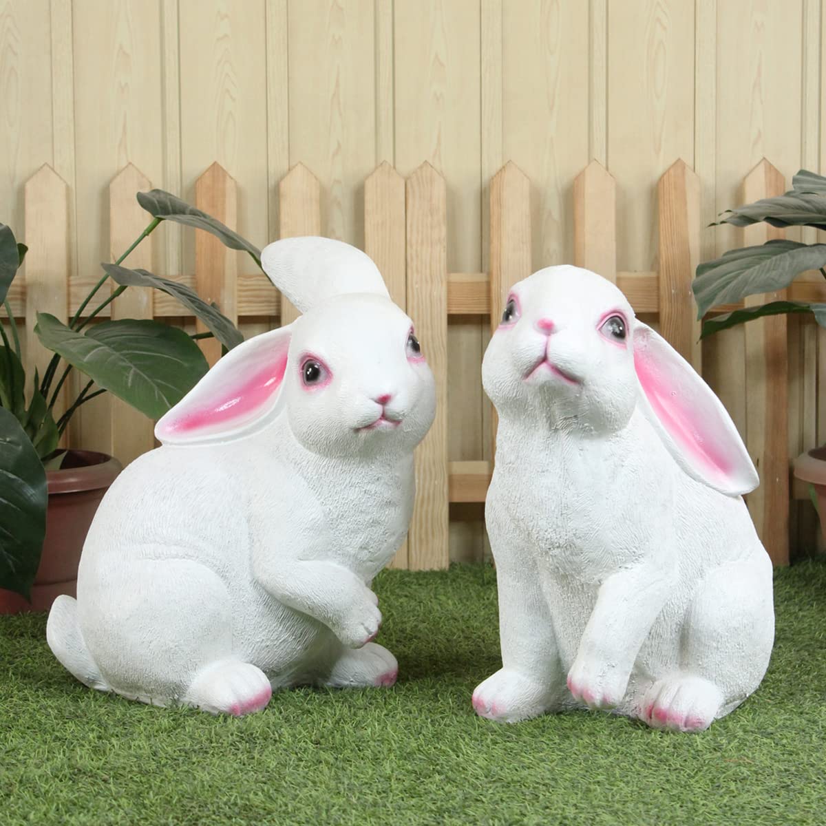 Wonderland Resin Very Big Set Of 2 Rabbits Garden Statue (For Indoors And Ourdoor/Balcony Decor Items), Multicolour (B09X13727C) Amazon Price History, Amazon Price Tracker