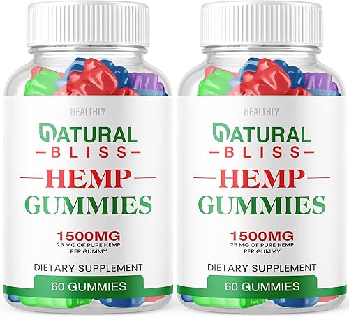 Natural Bliss - Gomitas Natural Bliss - Fórmula oficial - Gomitas de cáñamo Natural Bliss de mezcla premium NaturBliss gomitas de 25 mg de cáñamo