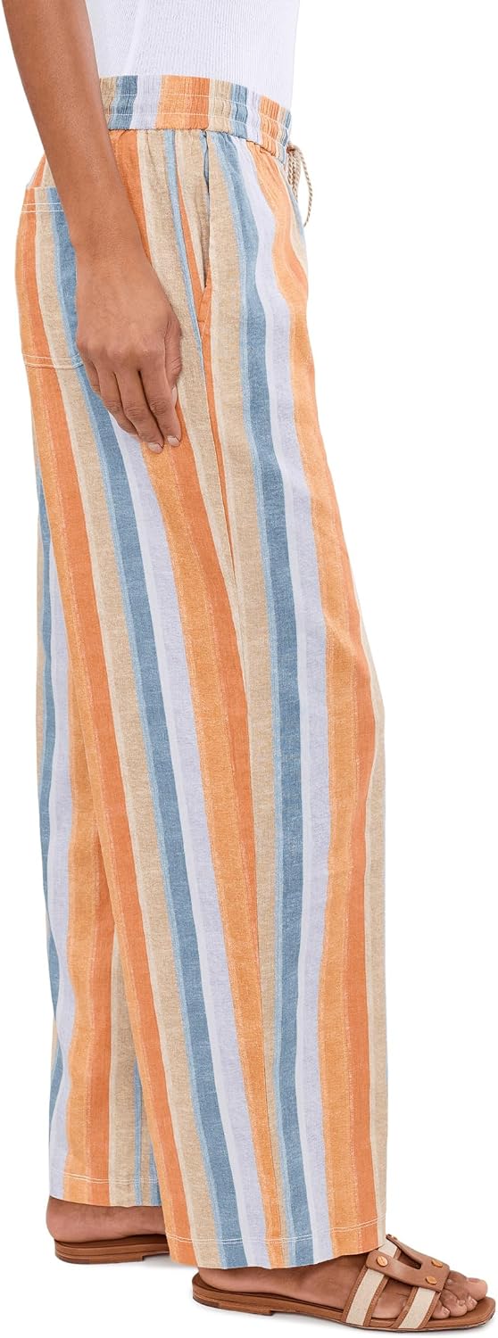 Liverpool Los Angeles Women's Petite Mid-Rise Pull-On Drawstring Waistband Wide Leg Pant 28" Inseam