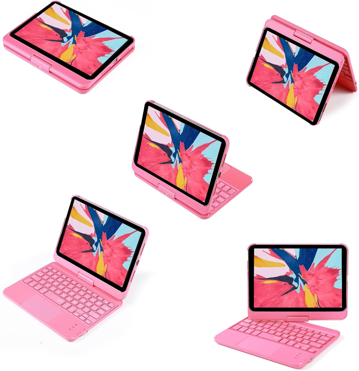 Keyboard Case for iPad mini 7 A17 Pro 2024&Mini 6 2021 360 Rotatable Backlit Keyboard for iPad mini 6th/7th Generation 8.3 inch Thin Light