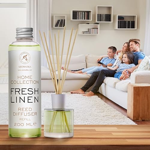Miniatura 3 de Recambio para difusor de varillas de lino fresco, 6.8 onzas líquidas, repuesto para difusor de habitación, fragancia para el hogar, difusor