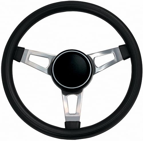 Grant 846 Classic Series Nostalgia - Volante de 3 radios con empuñadura de espuma negra de 15 pulgadas, con botón de bocina