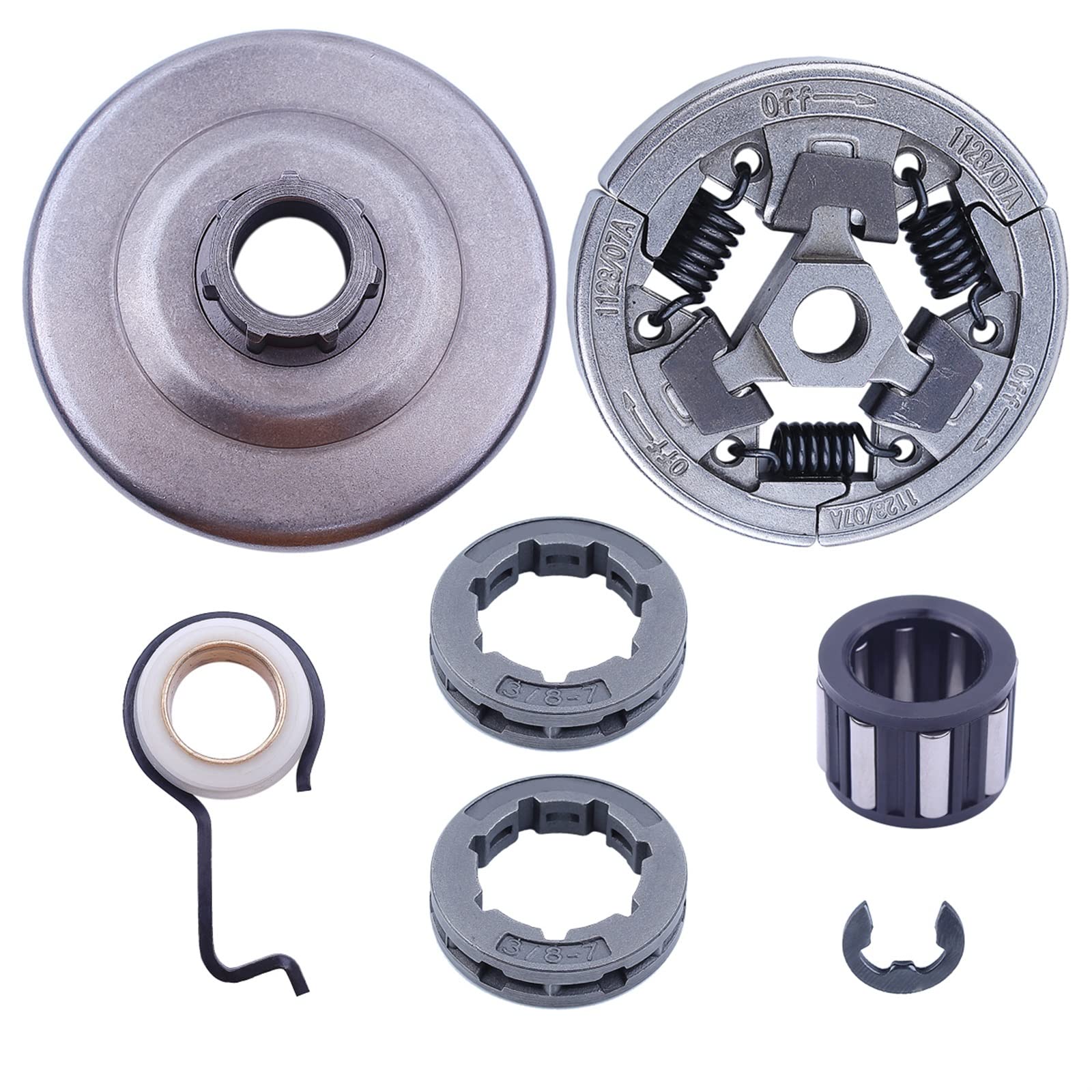 Piñón de Tambor de Embrague Apto for Stihl MS361 MS440 MS461 MS460 Piezas de Repuesto con 3/8;Piñón de llanta for Motosierra 1128 007 1000