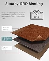 Vista 25 de BOSTANTEN - Cartera de piel auténtica para mujer con bolsillo con cremallera), BL3162011Kcoffee C-Naranja Marrón