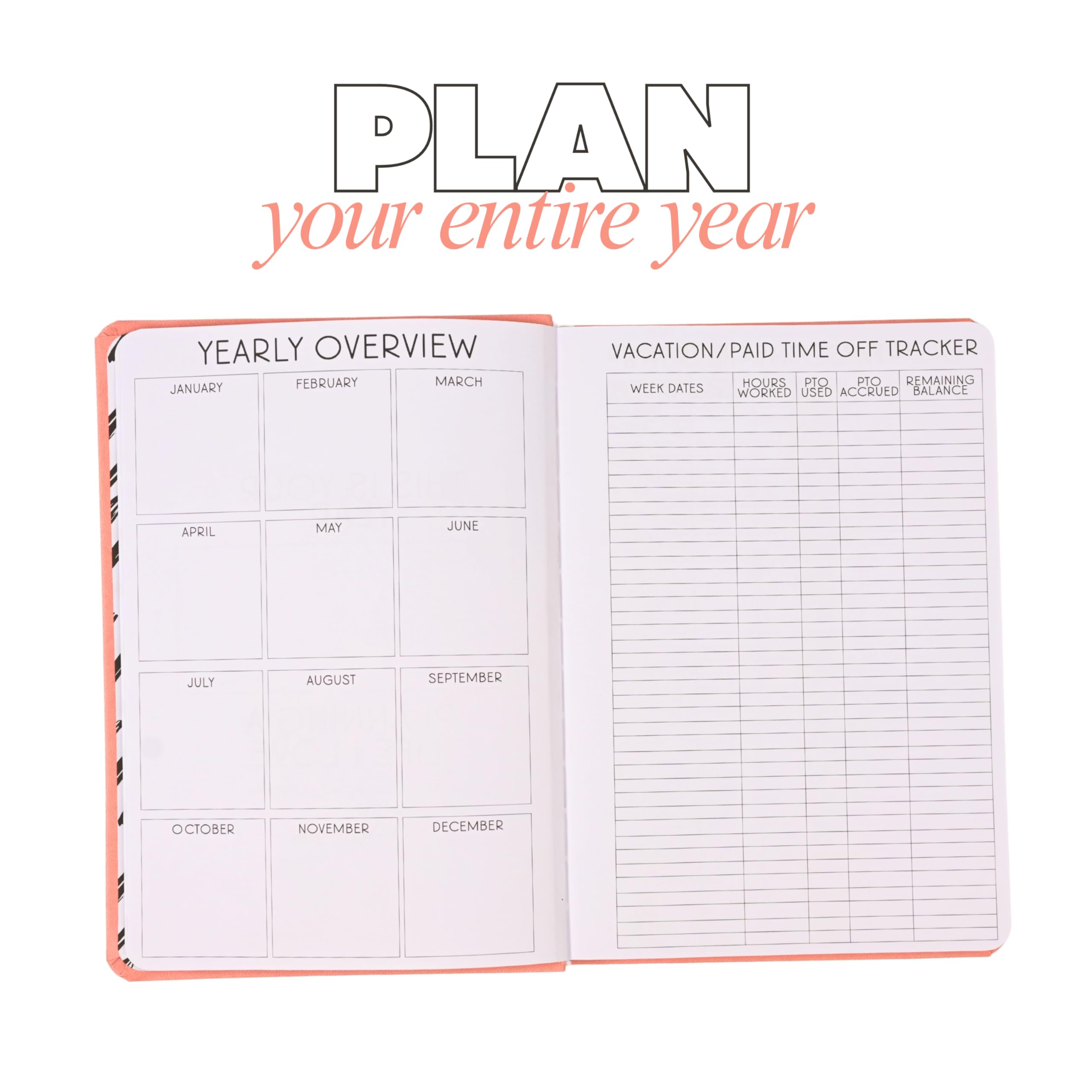 kellofaplan Agenda da lavoro, senza data, 12 mesi, formato A5, rosa, marrone, nero, organizer professionale, carta da 40,8 kg (rosa)