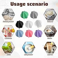 Vista 3 de 8 bolas agitadoras para botella, bola mezcladora de proteínas de plástico, 8 bolas coloridas para agitar, bolas de repuesto, fácil de limpiar