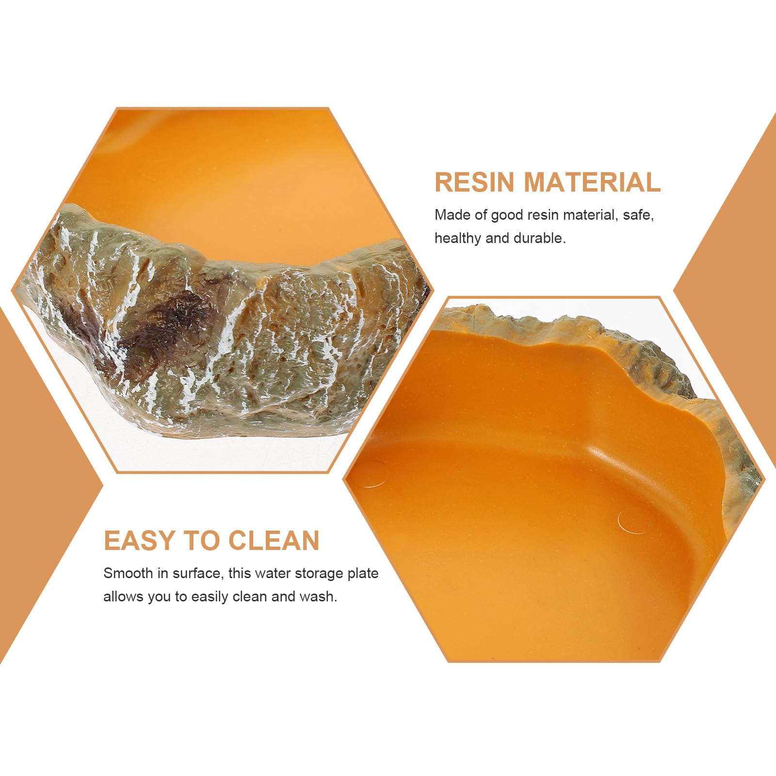 ibasenice Bol Eau Reptiles Taille M Gamelle Nourriture pour Lézards et Tortues Accessoires pour Terrarium Décoration Paysagère