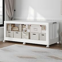 160QT Extra Large Storage Bins with Lid & Wheels, 40Gal Plastic Foldable Storage Box with Door for Home, Closet, Garage, Kitchen, 1Pack White