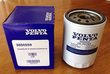 OEM Volvo Penta Oil Filter In-Line 4 Cylinder & Small Block V8 GM 3850559   