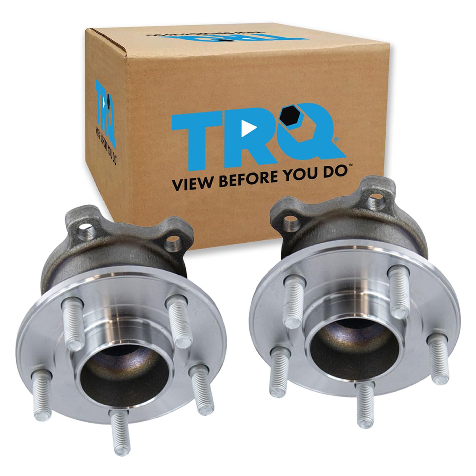 TRQ Rear Left and Right Wheel Bearing and Hub Assembly Set 2 Piece
