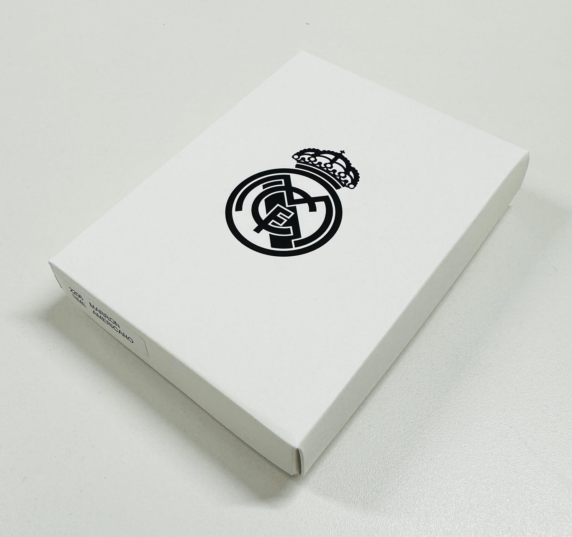 Cartera Oficial Real Madrid Piel 100% Legítima Protección RFID Escudo Club Hombre Vertical Broche Monedero Negro