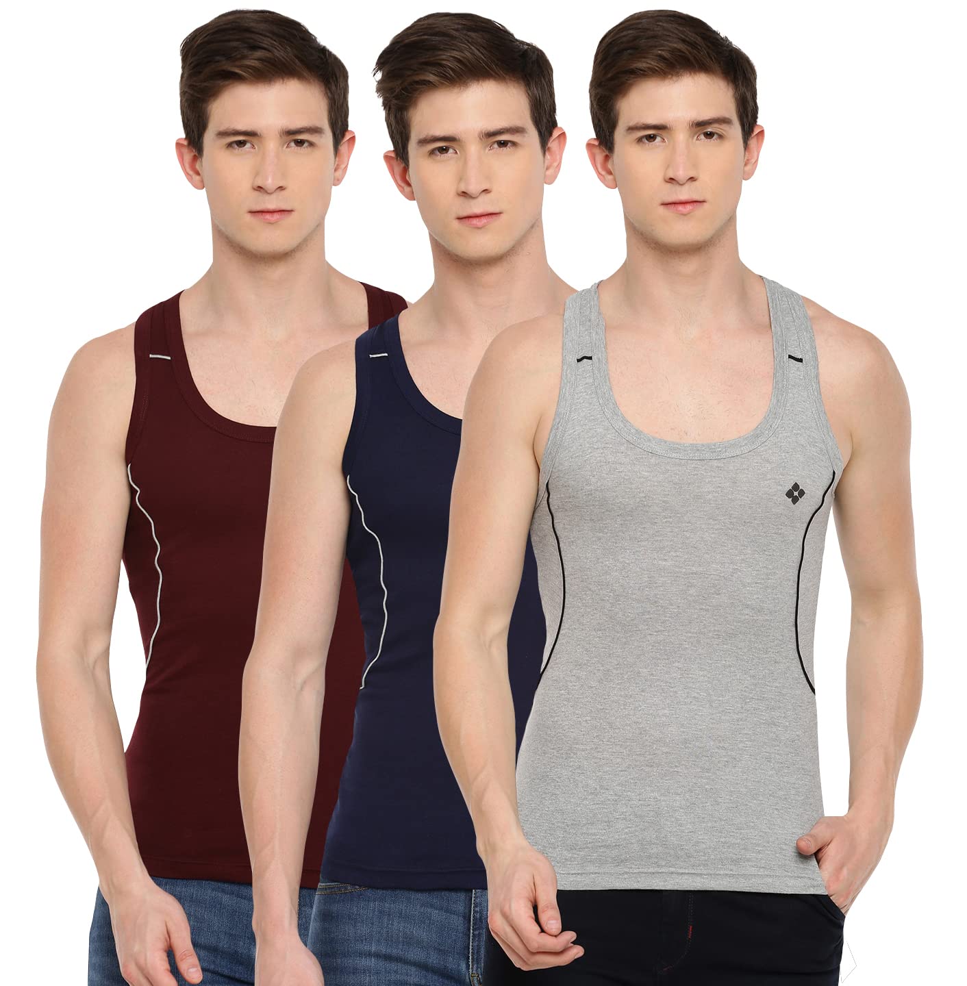 Men's Solid Regular Fit Gym Vest