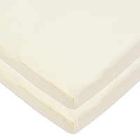 Vista 6 de American Baby Company Sábana bajera ajustable de 15 x 33 pulgadas, 100% algodón natural, color crema, suave y transpirable, para niños y niñas